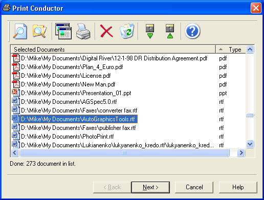 Screenshot of PrintConductor 1.0