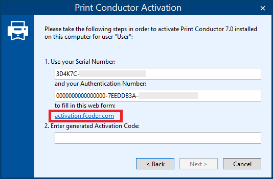 Activate Print Conductor using the webform