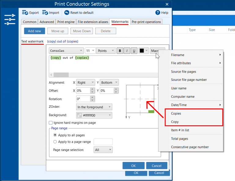 How to Print Numbered Copies by Adding {copy} and Total {copies} on ...