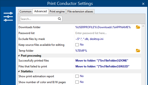 Automatically move files to the original folder after printing