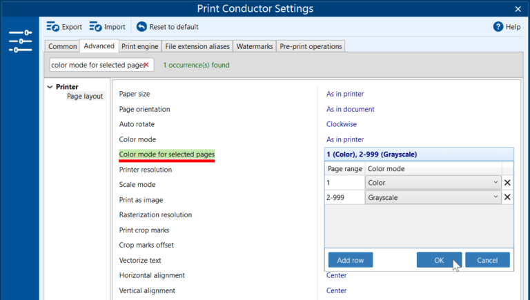 Page Printing Settings | Batch Printing with Print Conductor