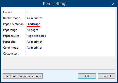 Apply Landscape orientation to selected Excel files only