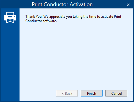Finish Print Conductor activation