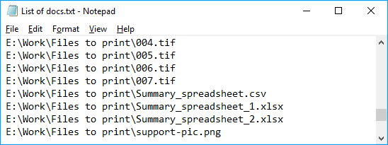 Add files listed in a plain text file