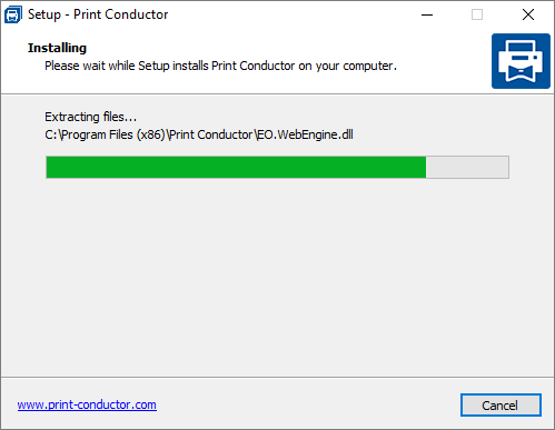 Installing Print Conductor automatically