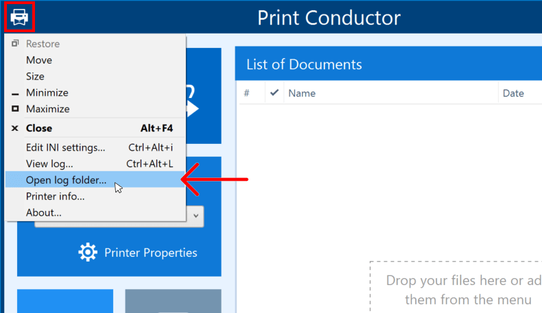 Print Conductor Serial Number and Version Number