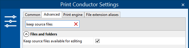 Keep source files available for editing during batch print session