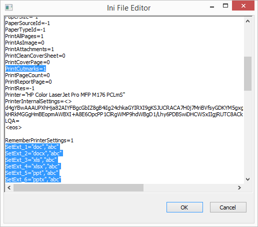 Print cut marks on Microsoft Office files