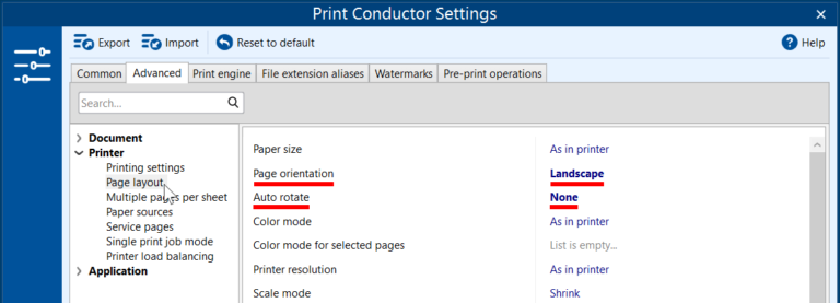 Document Printing Settings | Batch Printing with Print Conductor