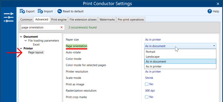 Page Printing Settings | Batch Printing with Print Conductor