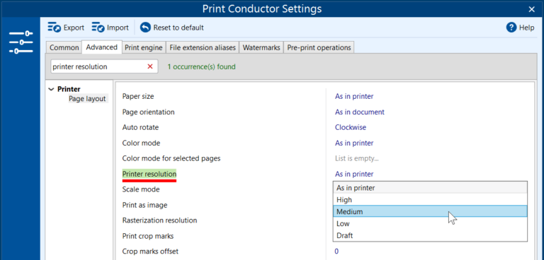 Page Printing Settings | Batch Printing with Print Conductor