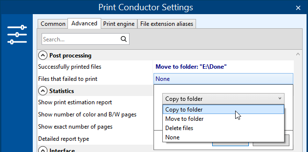 Move, copy or delete files after a batch print job
