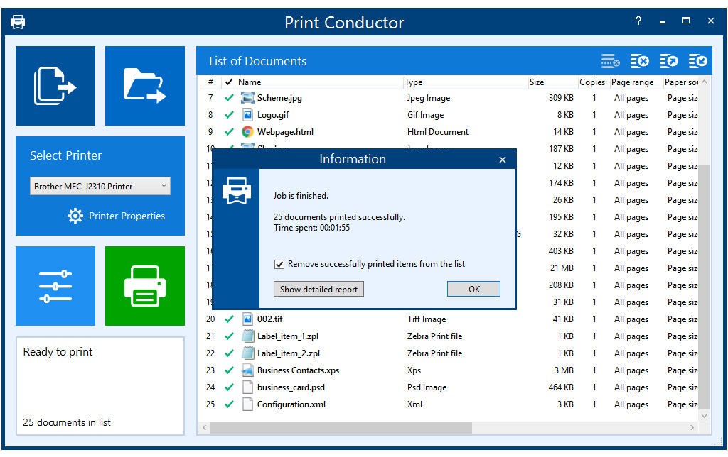 Batch Print Multiple PDF, Text, and Image Files with Print Conductor