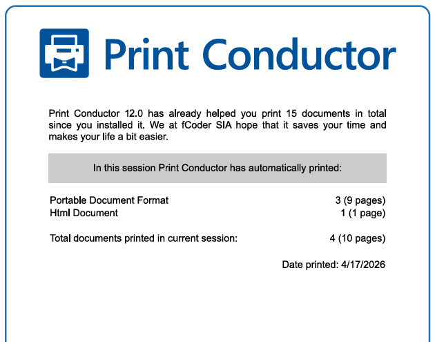 Print job completion report