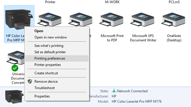 Saving or discarding changes to Printer Properties on exit