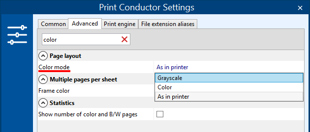 How to batch print PDF in grayscale mode