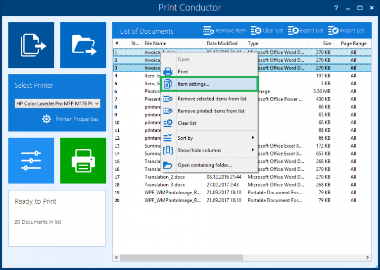 How To Change Print Settings With Print Conductor Print Conductor