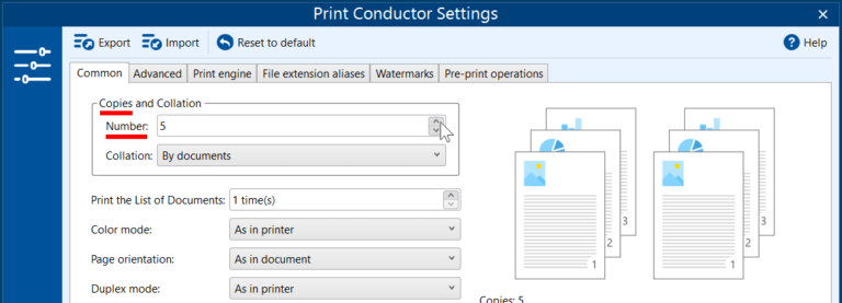 Document Printing Settings | Batch Printing with Print Conductor