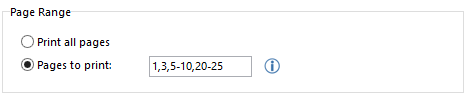 Set page range in Print Conductor