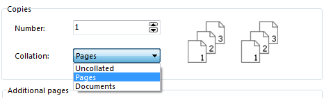 Set type of collation in Print Conductor