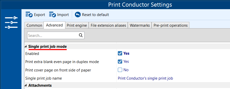 Print files as one print job