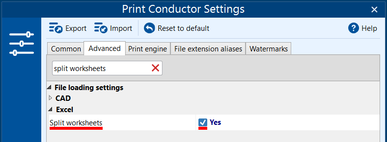 Split Excel files into worksheets