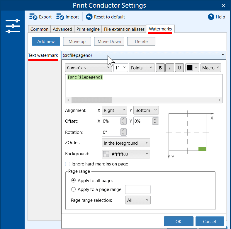 Add page numbers to pages when printing