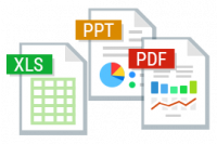XLS, PPT, PDF icon
