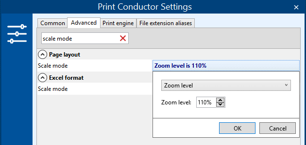 Custom page scaling feature in Print Conductor – Zoom level